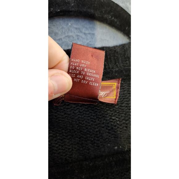Vintage Worthington Silk Angora Nylon LambsWool Blend Sweater Black‎ Beaded Sz M - Picture 7 of 7